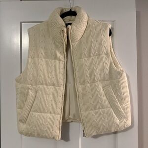 Zara Cream Cable Knit Vest